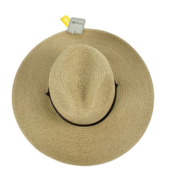 NWT San Diego Hat Co. Fedora Sun Hat with Flat Brim and UPF 50 4” Brim - Picture 3 of 7